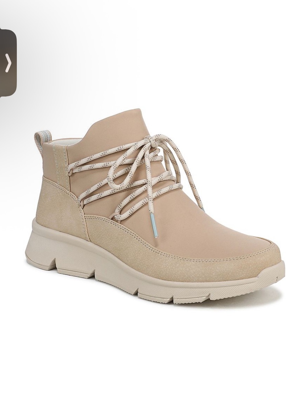 New NIB Women’s Ryka Charisma Beige Lace-Up Casual Ankle Boot Sz 8.5 & 10 $80